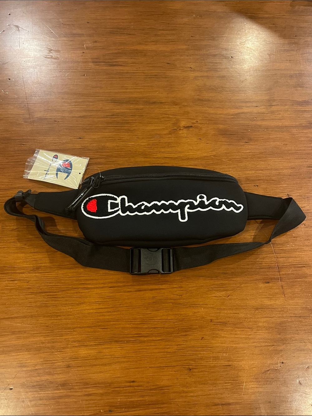 Champion Big Champion Bum Waist Shoulder Bag Fanny Pack new Black